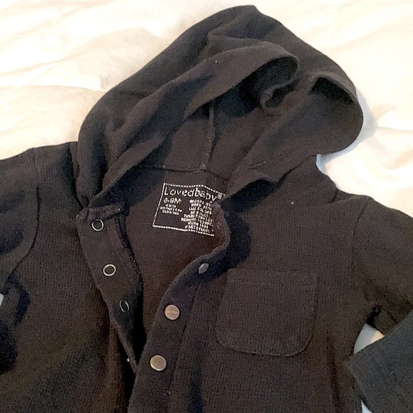 Loved baby black waffle one piece - Picture 4 of 7